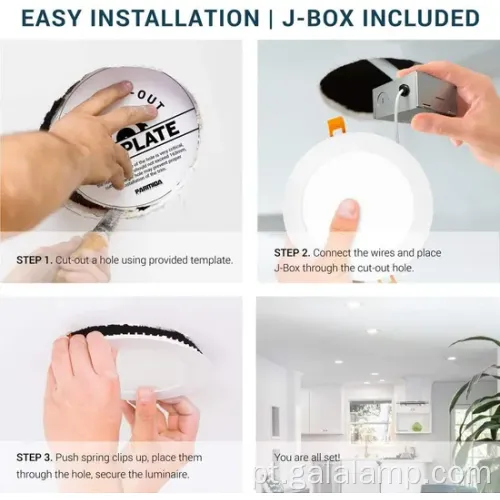 12W Luz de teto LED reduzível para interiores modernos